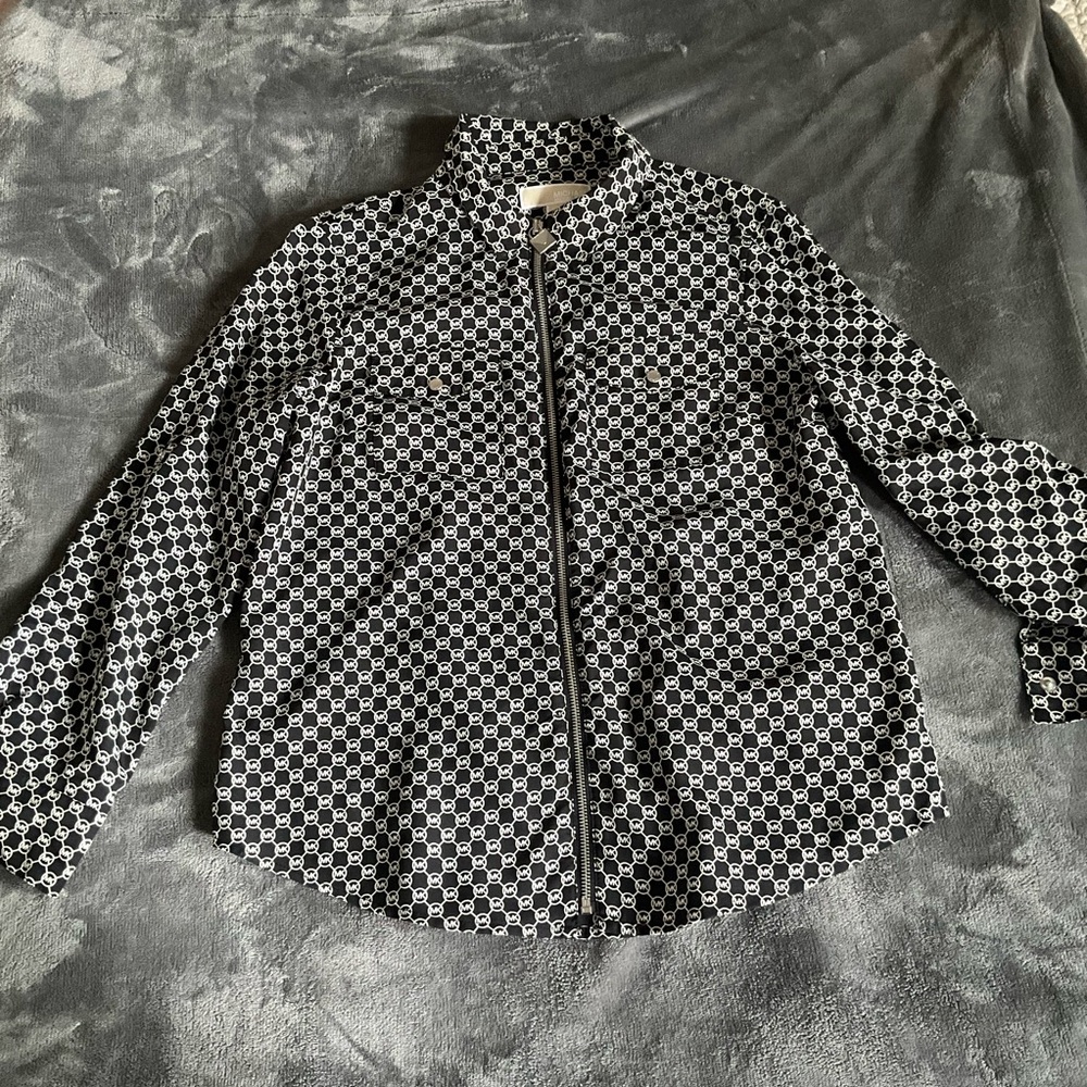Michael Kors Black and White Logo Pattern Shirt